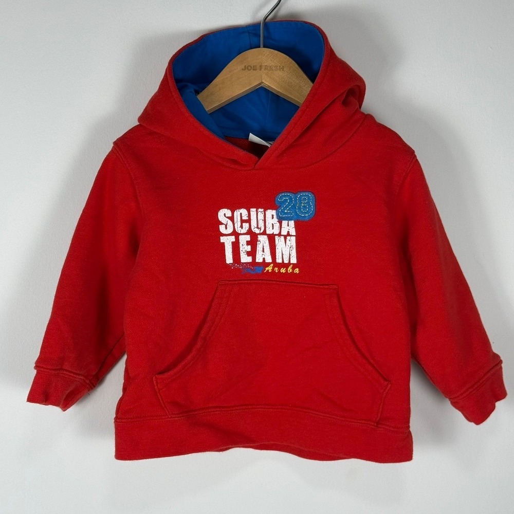 VTG B.U.M. Equipment Infants 24M Red Scuba Team Aruba Striped Pullover Hoodie